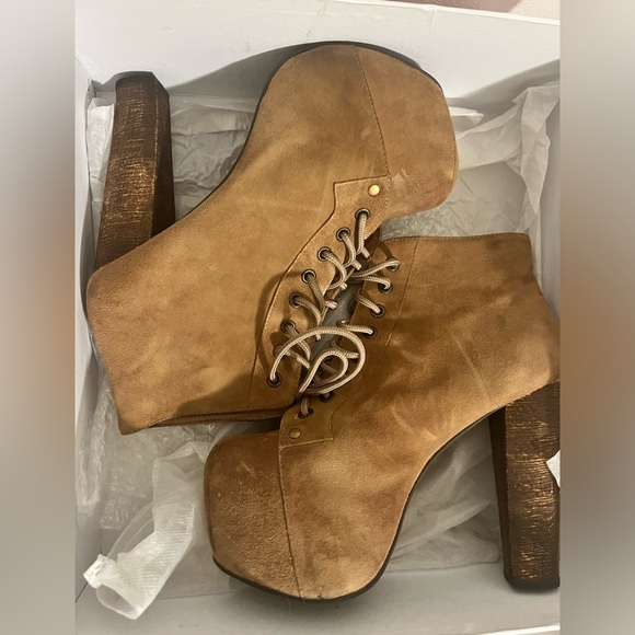 Jeffrey Campbell Taupe Suede Litas - Picture 6 of 8